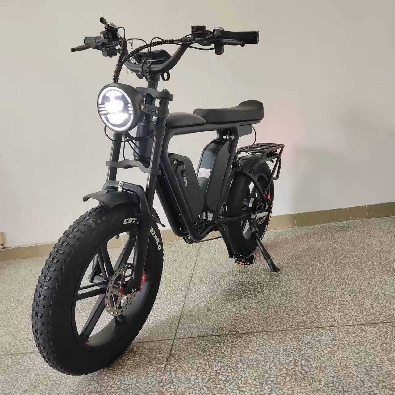 1000W Fat Tire Electric Bike 44Ah48V Oil Brake Full Suspension Dual Battery Electric Bike yolin Dual Battery Ebike