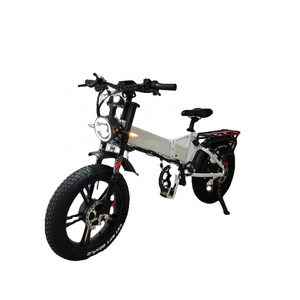 Dual Motor 1000W /1000W F/R  48v21Ah Hydraulic Brake Full Suspension Fast Fat Tire Aluminum Frame Folding Electric Bike