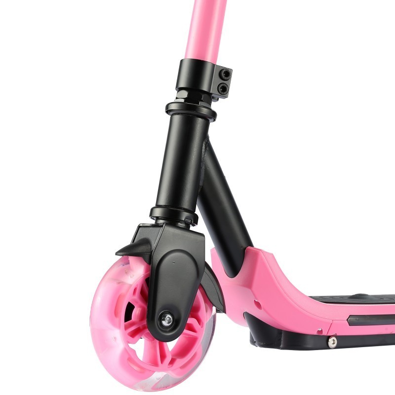 USA Stock Flashing Deck & Wheels Mini Electric Scooter For Kids Girl Pink Colour Small Portable E Kick Scooter