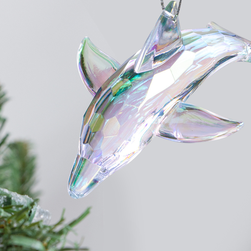 Christmas Decoration Supplies Christmas Stocks Acrylic Shaped dolphin ornament For Christmas Decorations  Xmas trees Decorations