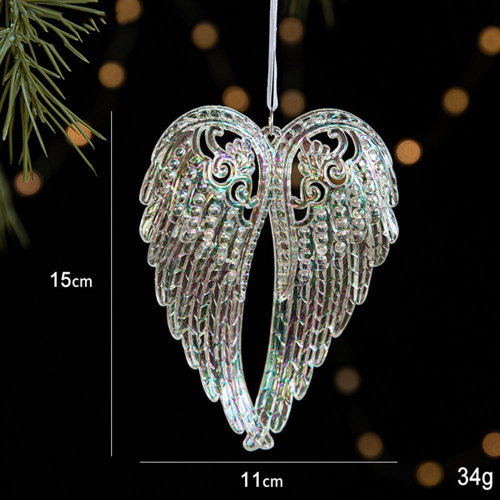 Crystal Christmas Tree Ornaments Iridescent Acrylic Snowflake Icicle Drop Crystal Hanging Ornaments For  Party Decor