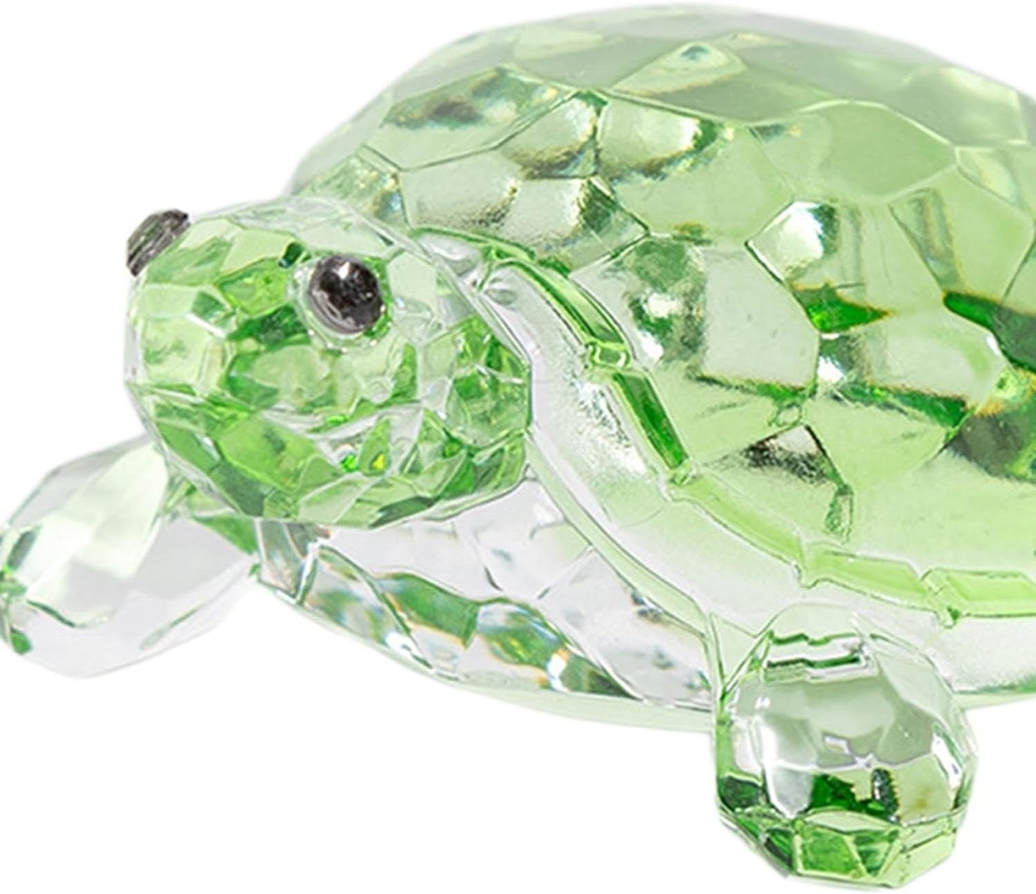 ChristmasTurtle Figurine Art Craft Ornament Small Acrylic GreenTurtle Animal Statue For Shelf Desk Bedroom Christmas Decoration