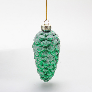 factory wholesale  Green glass pine cone ornament squirrel  glass ball decorations For giftware  Home Decor Party Decor