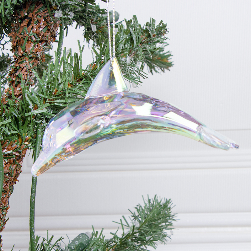 Christmas Decoration Supplies Christmas Stocks Acrylic Shaped dolphin ornament For Christmas Decorations  Xmas trees Decorations