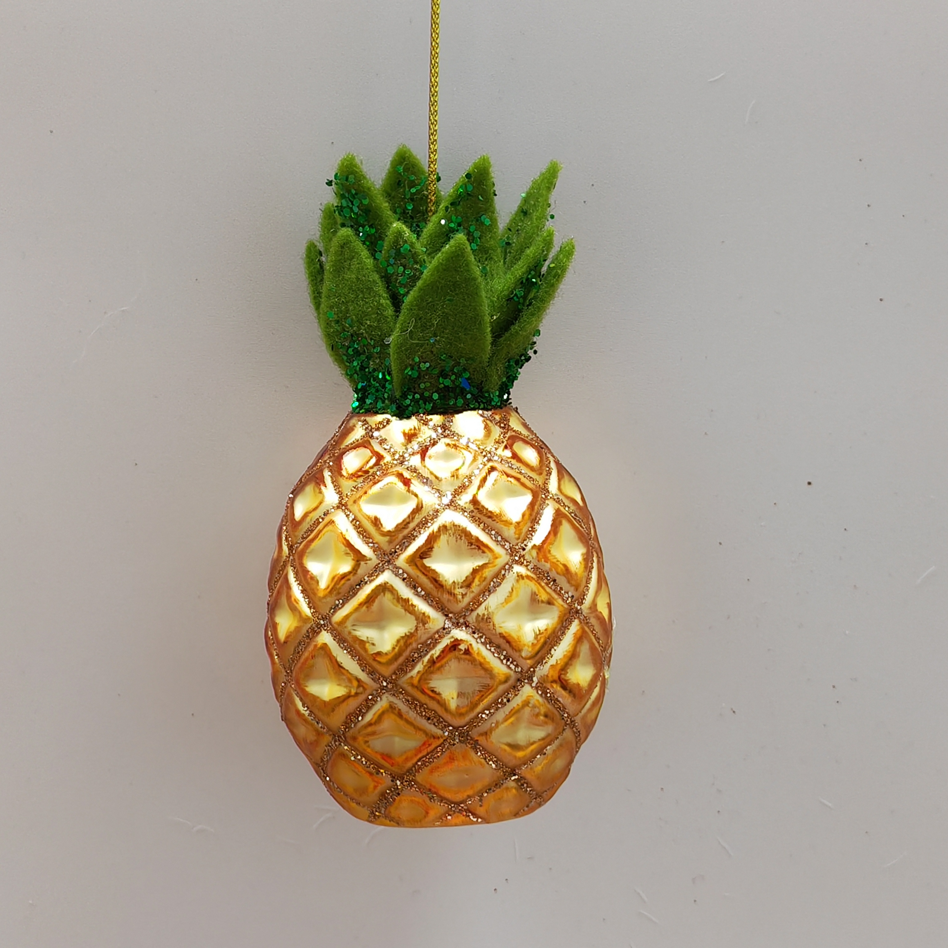 NOXINDA Tropical Pineapple Hanging Decorations Christmas Tree Toys Glass Fruit Baubles Themed Party Outdoor Decorations