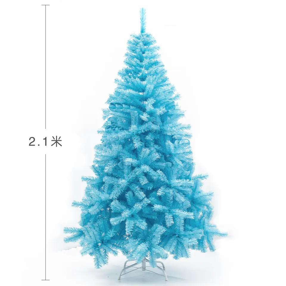 2023 Hot Selling 1.5/1.8/2.1m PVC Encryption Pink White Blue Green Artificial Christmas Tree Decoration For Christmas Party