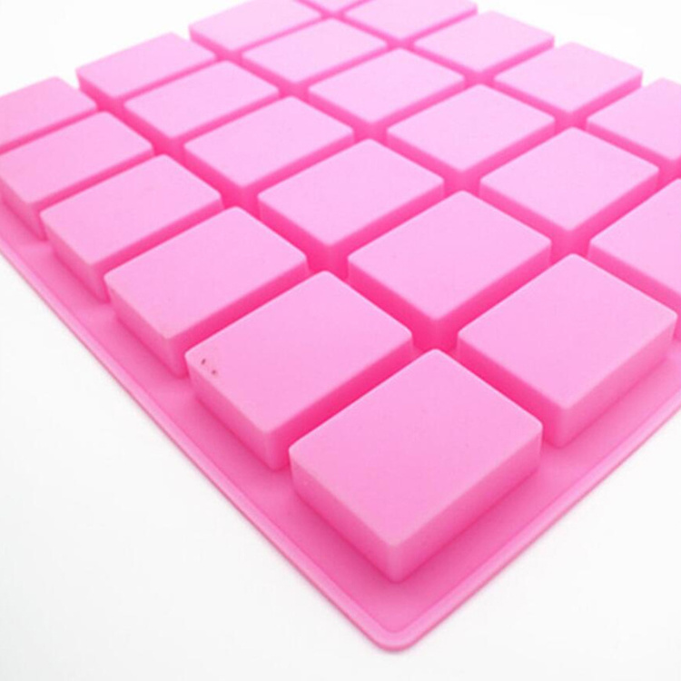 Hot Silicone Pudding Candy Mold 24 Cavity Square Silicone Soap Mold Handmade Candle Decorating Mould Soap Craft Supplies