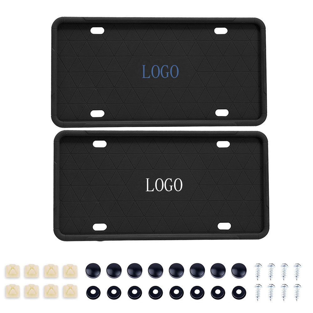 Wholesale Embossed American Electric Car License Plate Frame Black Car Number Silicone License Plate Frame Holder