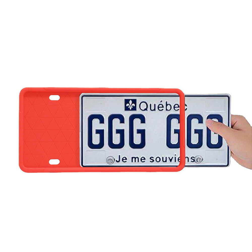 Wholesale Embossed American Electric Car License Plate Frame Black Car Number Silicone License Plate Frame Holder