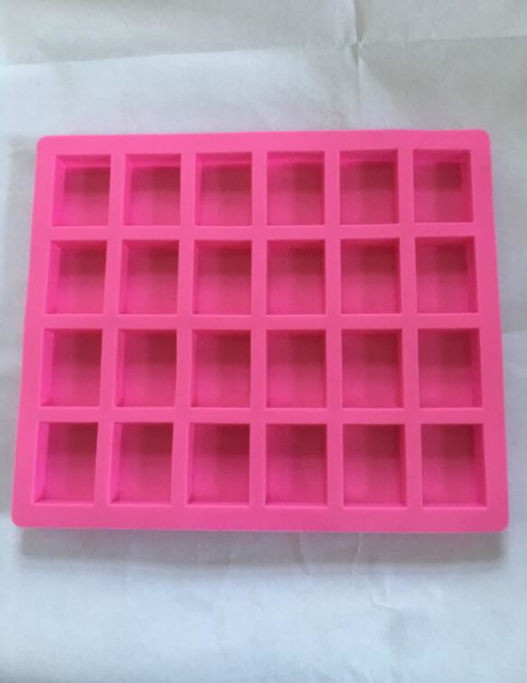 Hot Silicone Pudding Candy Mold 24 Cavity Square Silicone Soap Mold Handmade Candle Decorating Mould Soap Craft Supplies