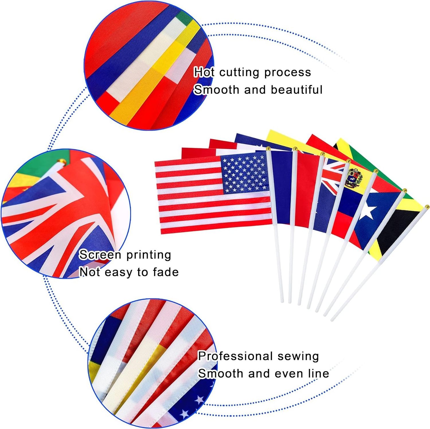 All 226 Country Flag Size We Have 200 Countries International Stick Flags Of World Small Mini Hand Held Flag 5.5x8.3inch 14*21cm