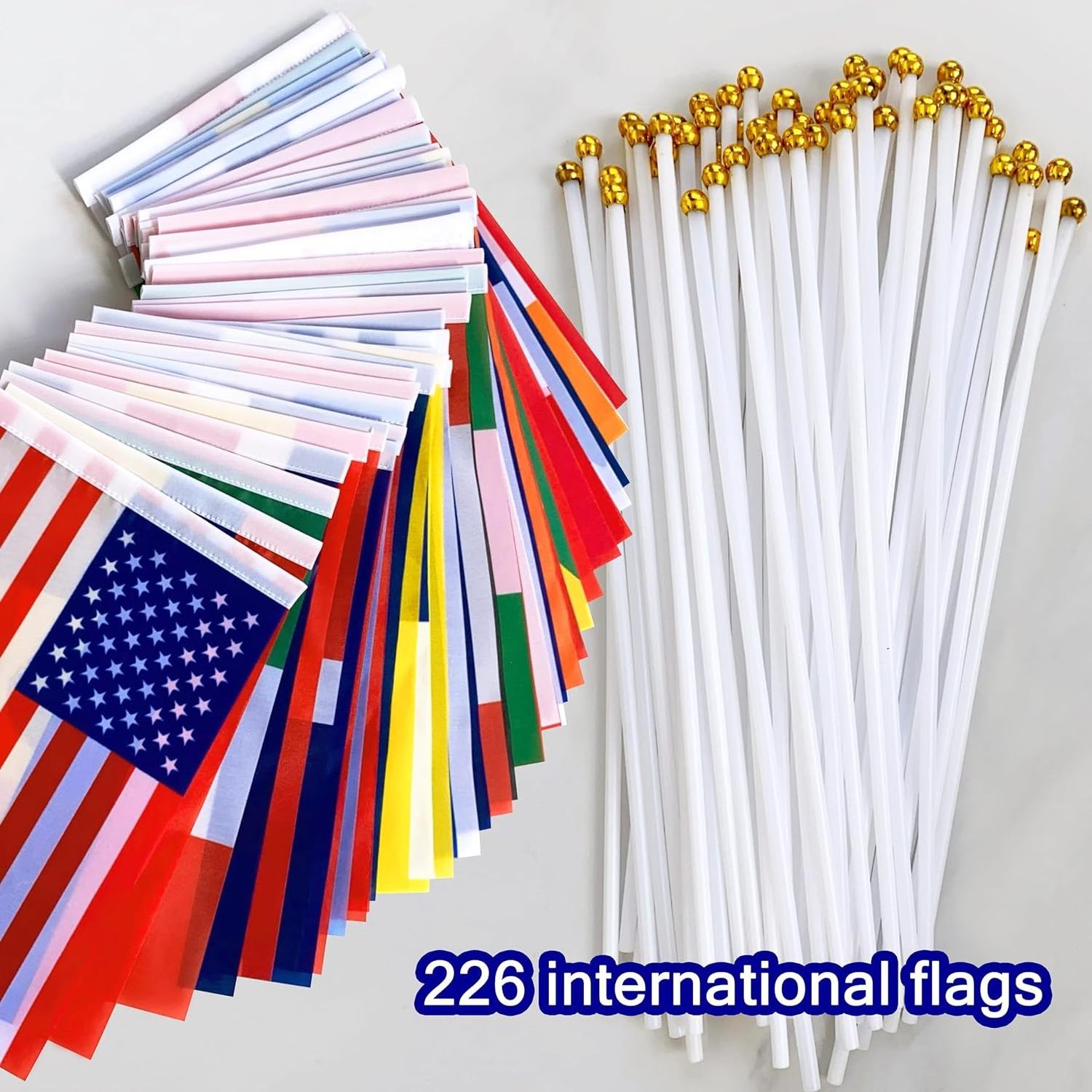 All 226 Country Flag Size We Have 200 Countries International Stick Flags Of World Small Mini Hand Held Flag 5.5x8.3inch 14*21cm