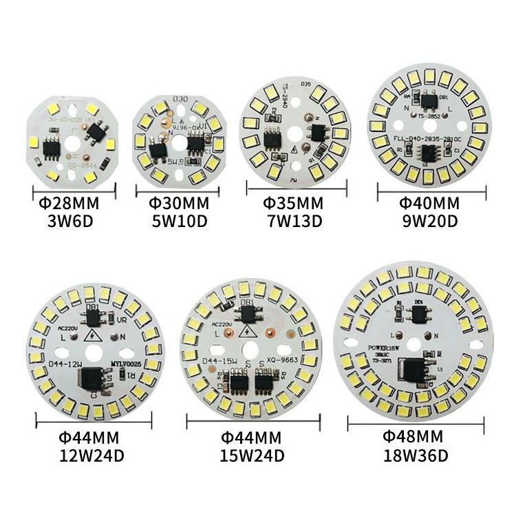 shenzhen pcb design Service prototype led single-side DOB aluminium pcb circuit board 35mm 7W 40mm 9W Led bulbs light pcb boards