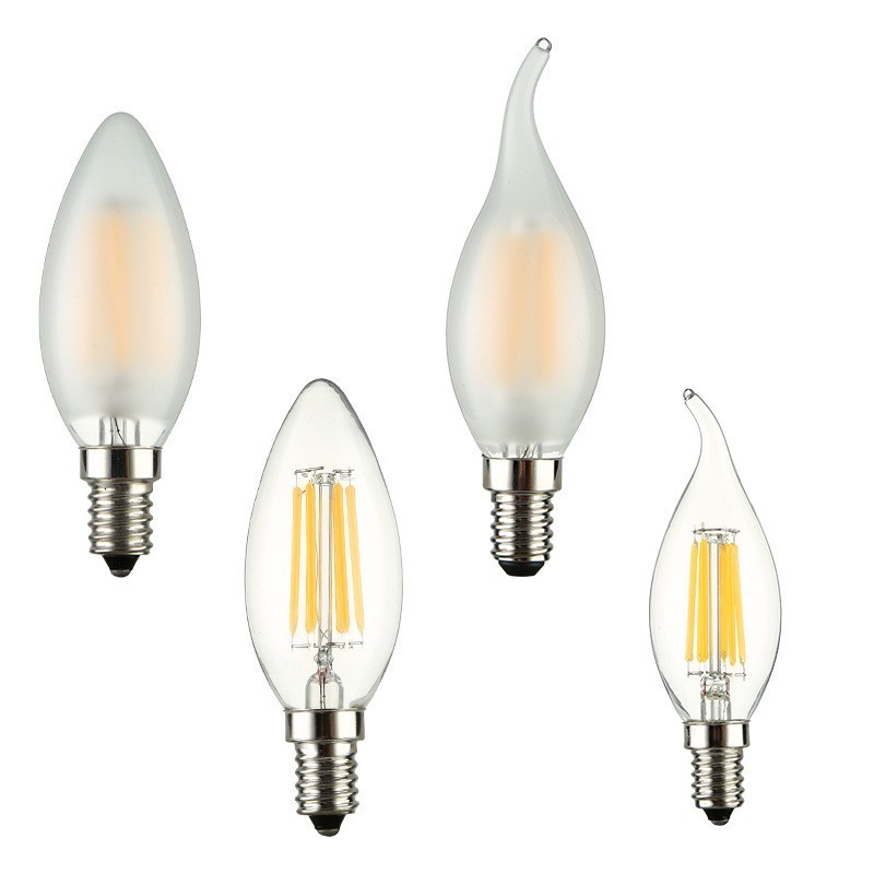 Factory Vintage Candelabra Bulb 2W 4W 5W Dimmable C35 C35T C37 B11 B10 E12 E14 Edison Filament Candle Bulbs Candle Lights