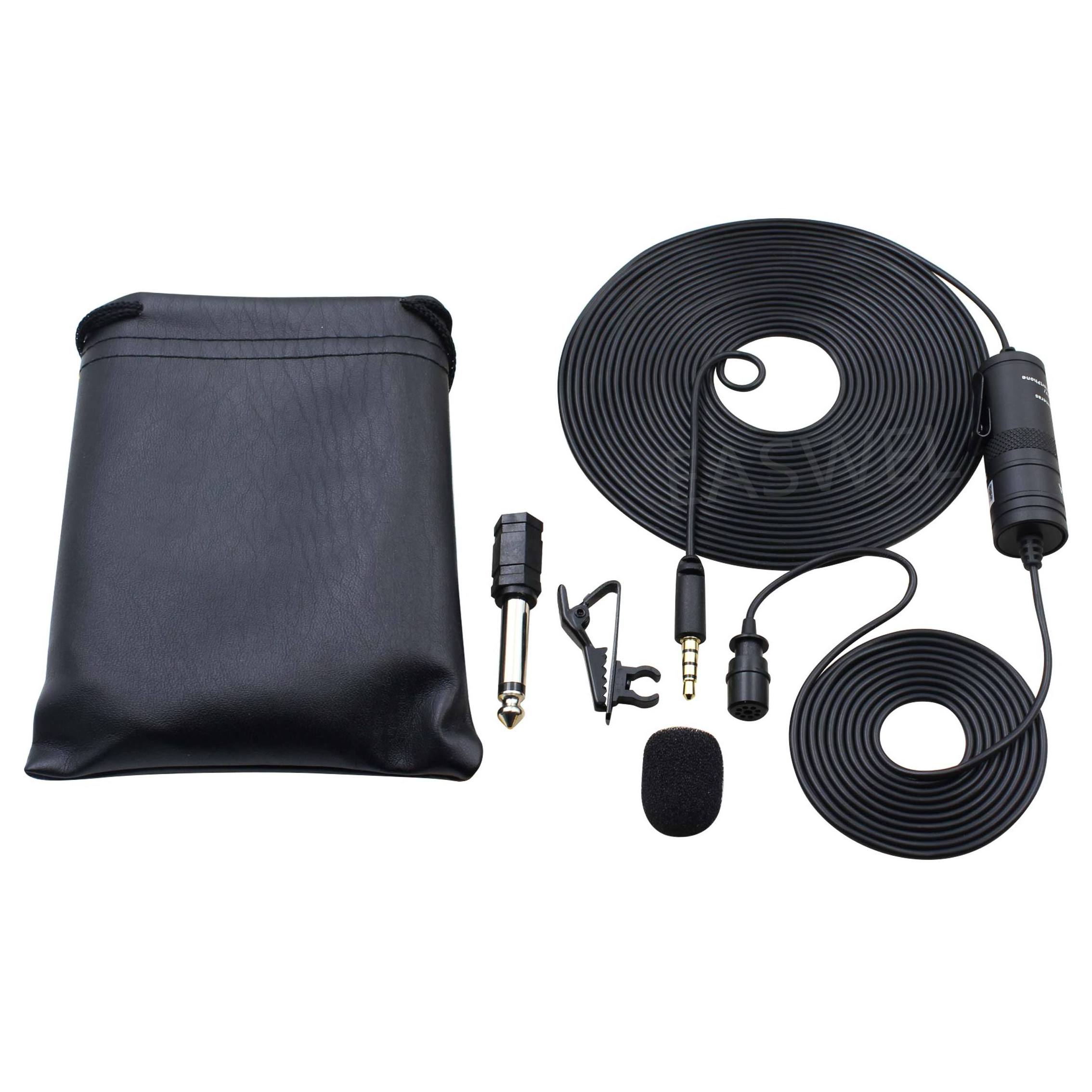 New BY-M1 3.5mm Lavalier Microphone Clip-on Condenser Mic Port For Camera Phone Camcorder PC