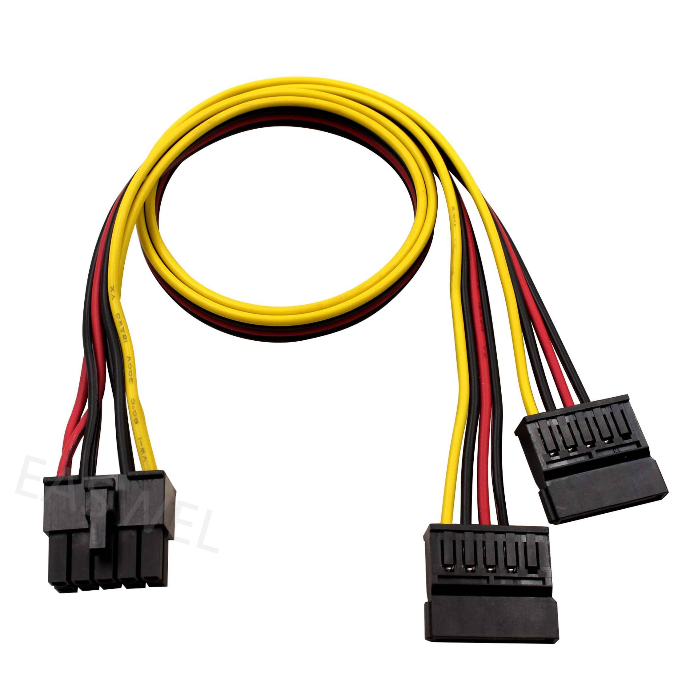 New Serial ATA SATA 10 Pin Male to 2 Splitter Female HDD Adapter IDE Y splitter Converter Molex HDD Sata Power Cable