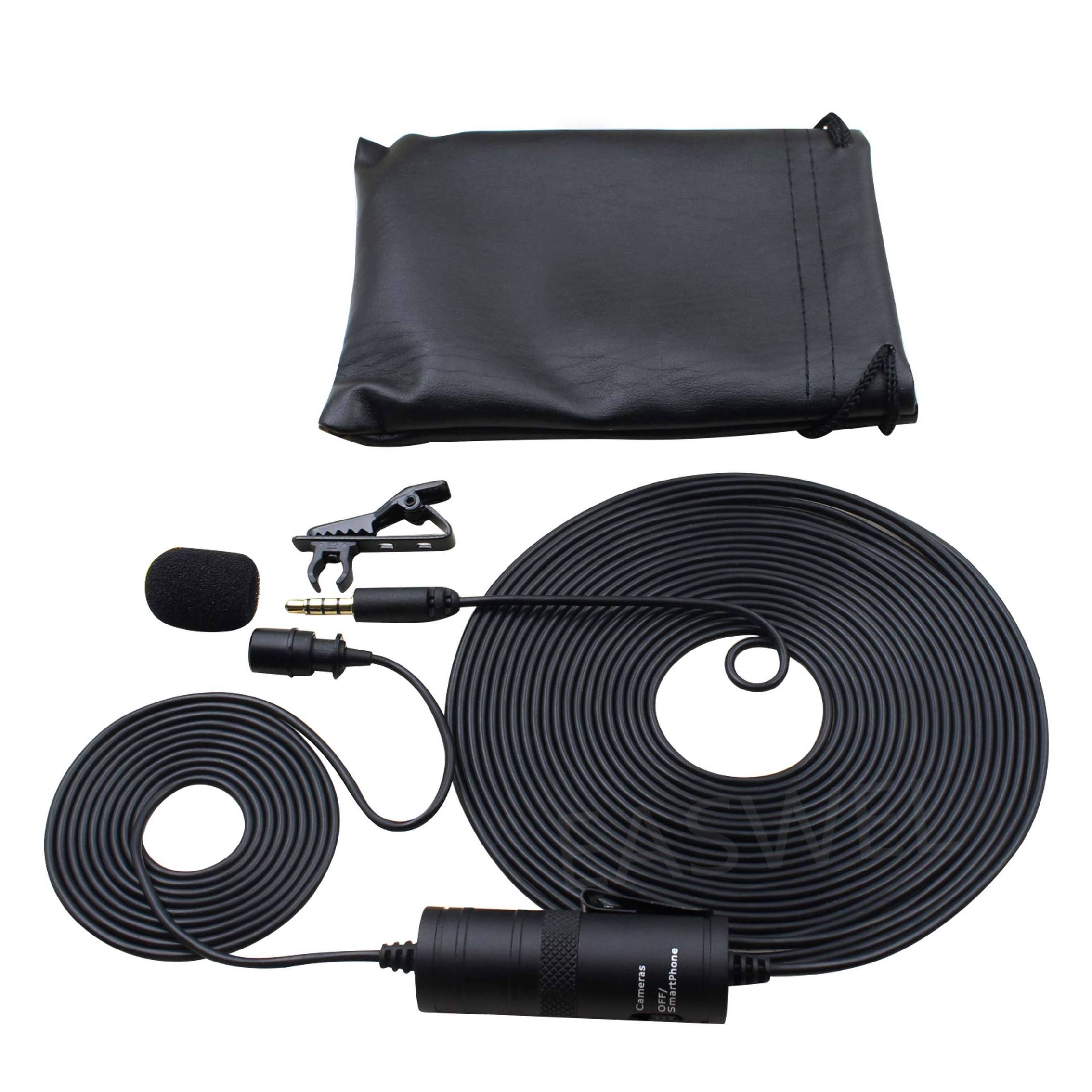 New BY-M1 3.5mm Lavalier Microphone Clip-on Condenser Mic Port For Camera Phone Camcorder PC