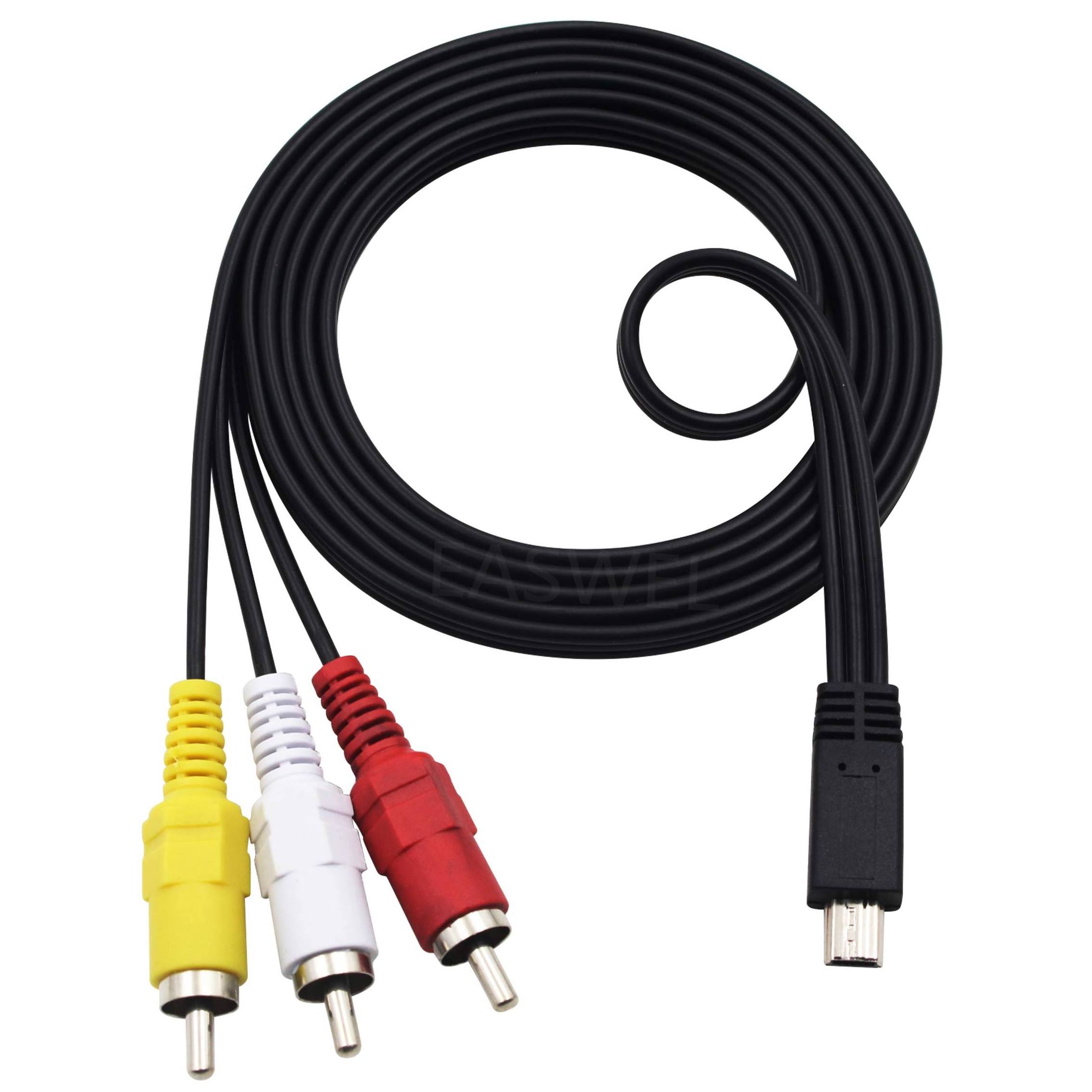 Mini USB To 3 RCA AV Audio Video Cable for Digital Camera