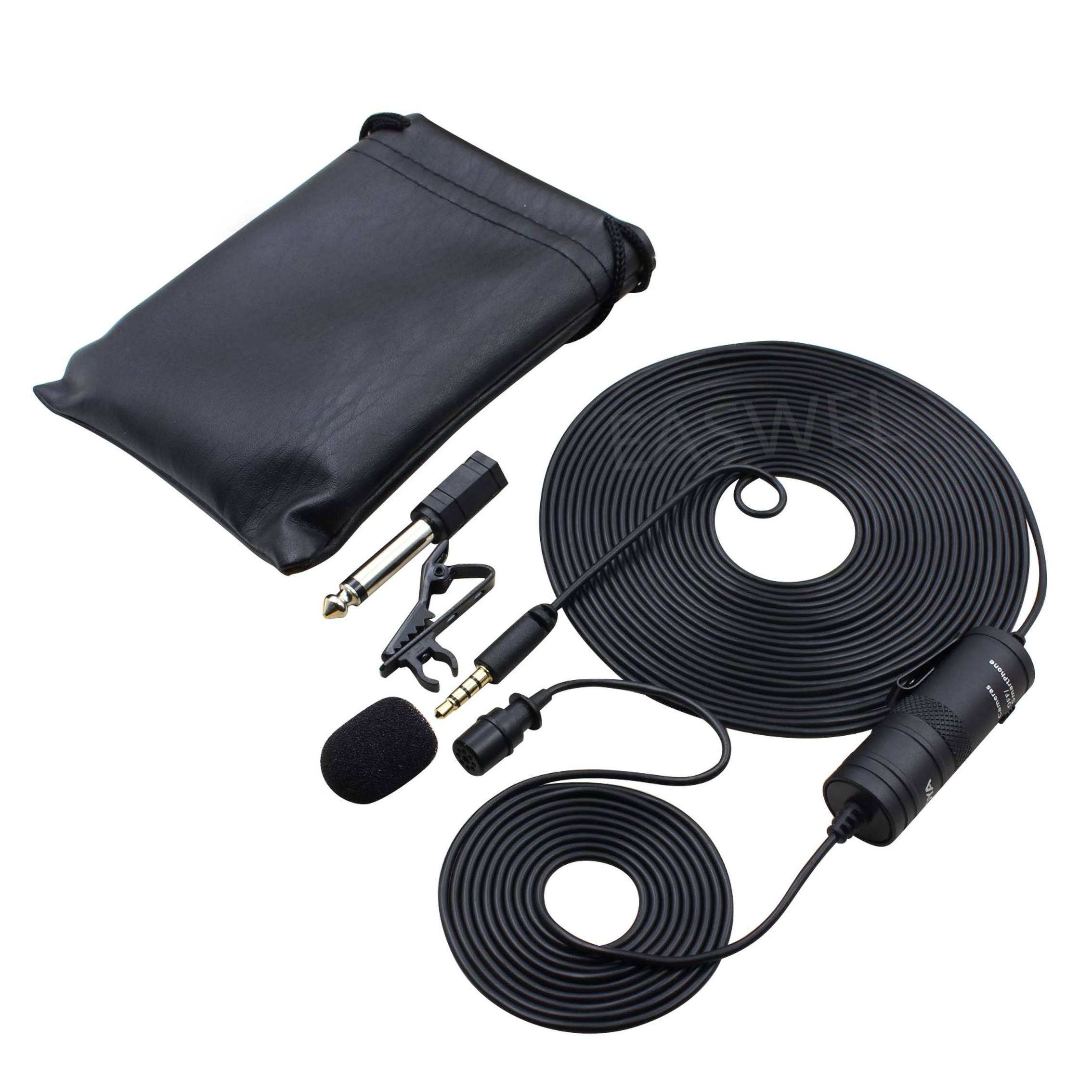 New BY-M1 3.5mm Lavalier Microphone Clip-on Condenser Mic Port For Camera Phone Camcorder PC