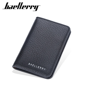 Baellerry New Short Men Wallets Mini Card Holder Luxury Male Purse High Quality PU Leather Brand Men's Wallet