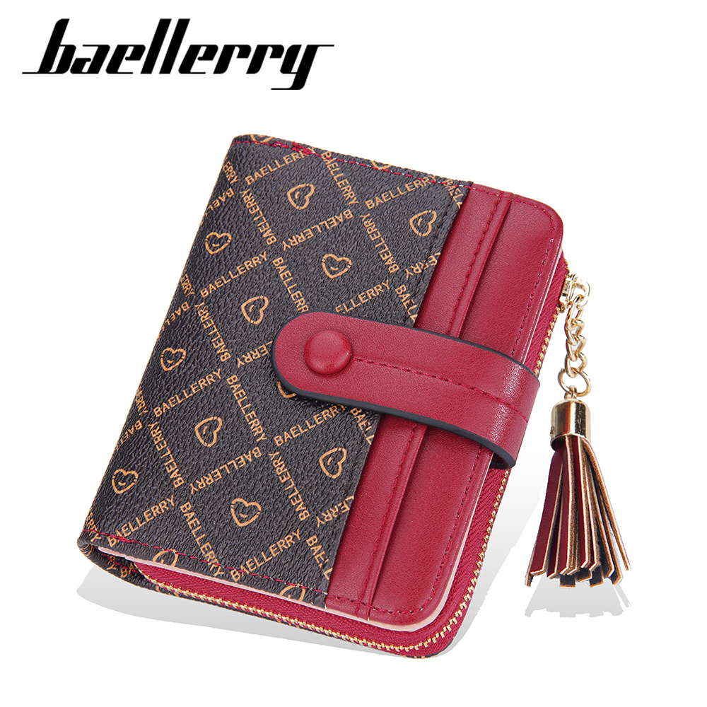 Baellery New Short Women Wallets Luxury Card Holder Coin Pocket Brand Female Purses High Quality Zipper Women's Wallet