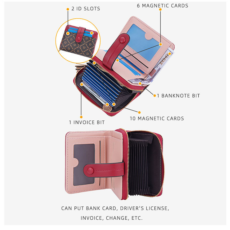 Baellery New Short Women Wallets Luxury Card Holder Coin Pocket Brand Female Purses High Quality Zipper Women's Wallet