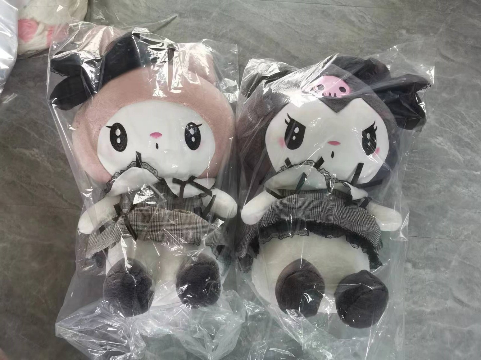 Factory Wholesale 24/30/40/50/60/80/100CM Sanrio Plush Melody Kuromi Plush Toy Cartoon Sanrio Stuffed Plush Toy