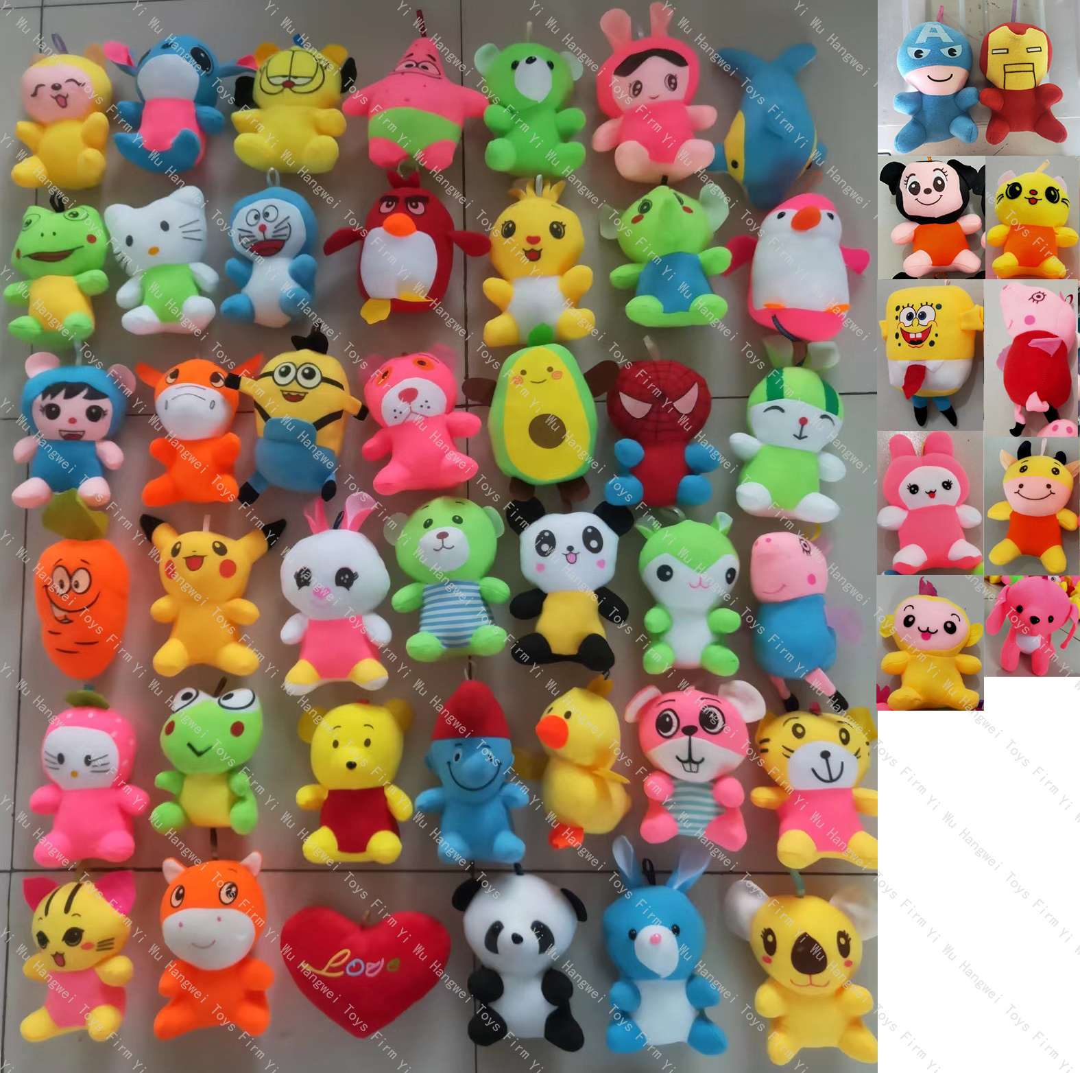 Factory Promotion Cheap 16-22cm crane machine Plush Toy vending claw machine Toys skin Animal Plush Stuffed Toy