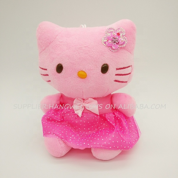 Wholesale Wedding Dress Kitty Cat Plush Toy Soft Cartoon Animal Stuffed Plush Toy for Kids crane machine plush toys