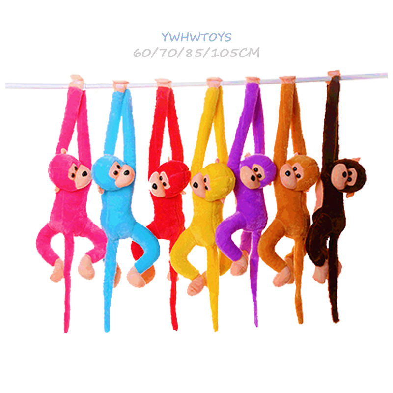 Factory Wholesale 60-105cm Long Arms Legs Monkey Plush Toys hanging monkey with music Stuffed plush toys simulate Monkey