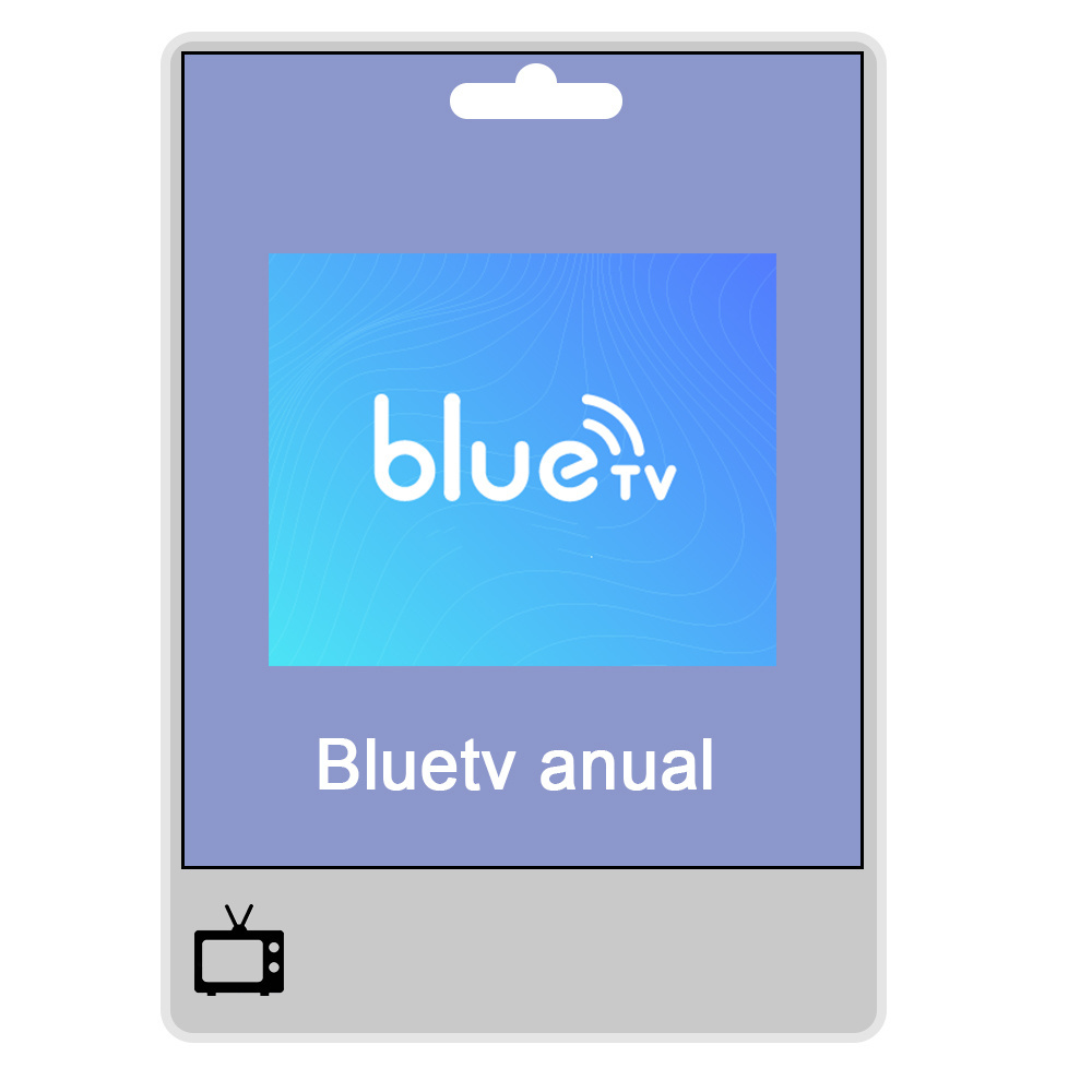 Bluetv anual yearly Gift Card Brazilian Portuguese recarga blue tv  For Brasil android tv  box