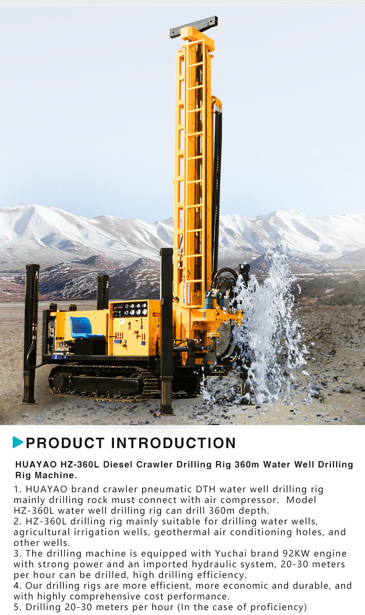 Cold Compressor Rig May Cast HZ-360L Multifunctional air compressor rigs for drilling rig water well ...