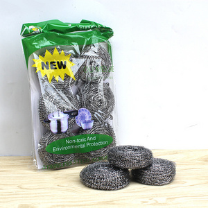 Wholesale 6 pcs bag Stainless Steel Scourer Steel Wool Scouring Pad