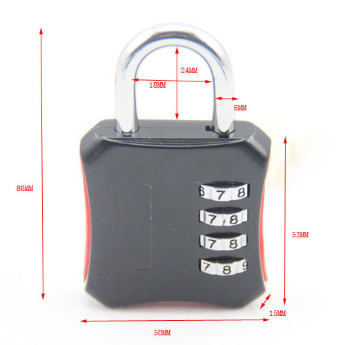 4 Digits Travel Luggage Combination Padlock Gym Locker Cabinet Code Padlock