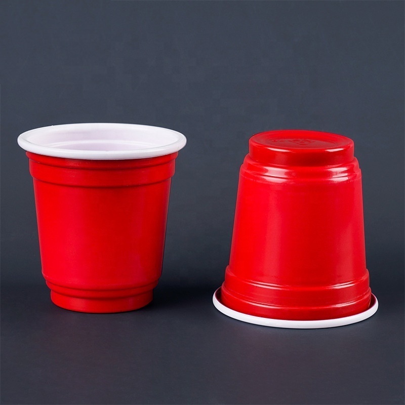 Comfy Mini Plastic Shot Glasses - Red Disposable Jello Shot Cups  for Parties, Shooting Games and Designed for Events