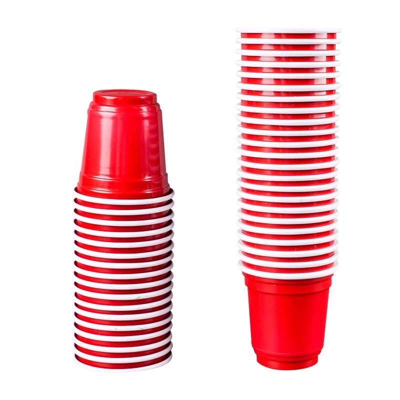 Comfy Mini Plastic Shot Glasses - Red Disposable Jello Shot Cups  for Parties, Shooting Games and Designed for Events