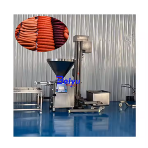 Baiyu Electric Vacuum filler russian Sausage Stuffer Linker Sausage Tying Machine Meat Quantitative Filling Machine