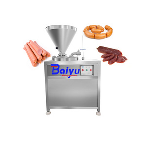 Baiyu Industrial Automatic Sausage Stuffer Embutidora De Chorizo Chicken Manufacturing Plant Restaurant Sausage Machine