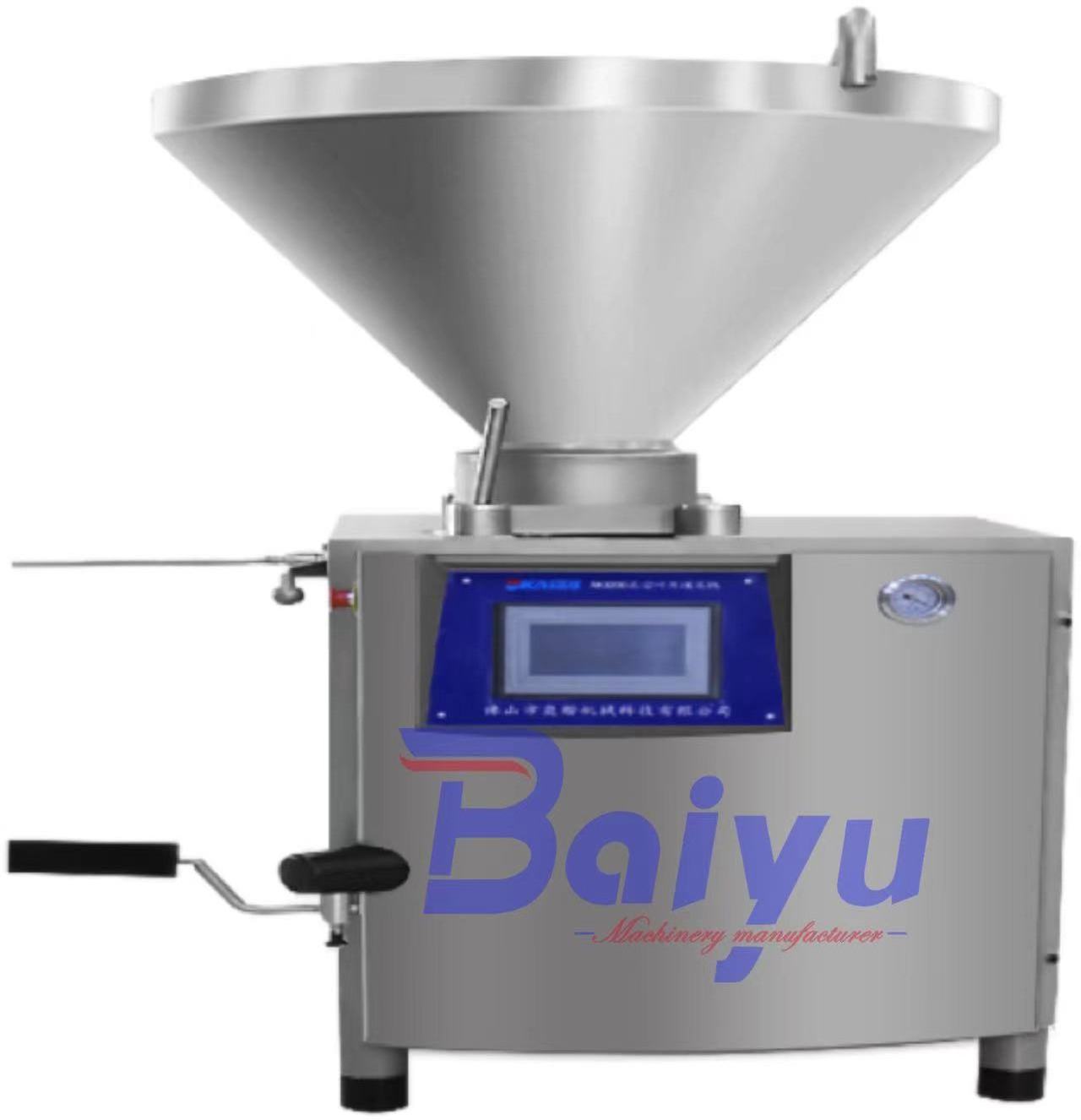 Baiyu New Automatic Industrial Electric Enema Machine for Chorizo and Chicken Sausage Production Filling and Embutidora Make