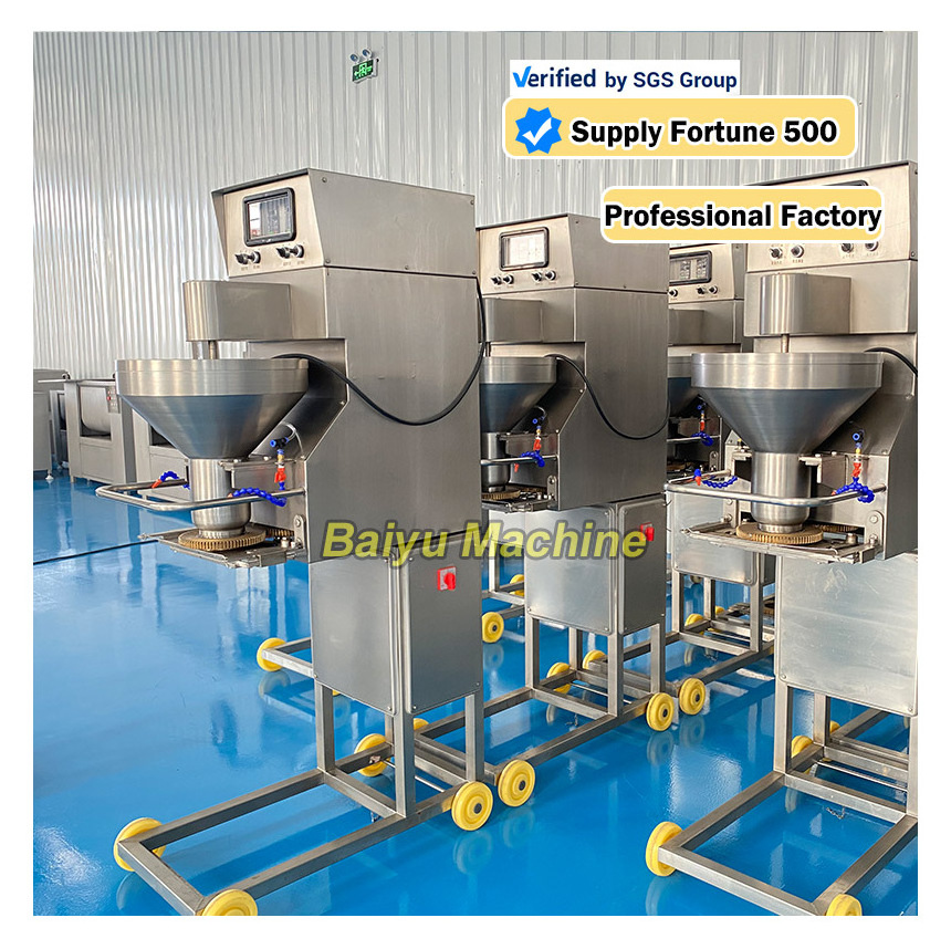 Baiyu automatic Crab stick double frequency conversion meatball machine beef fish ball solid meatball machine ball machine