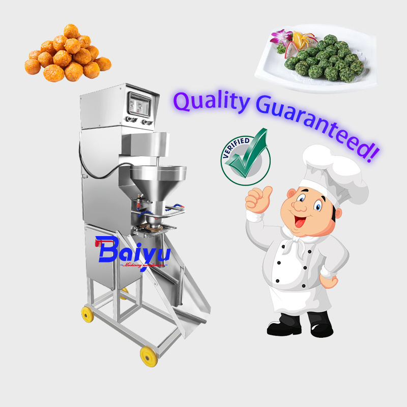 Baiyu automatic Crab stick double frequency conversion meatball machine beef fish ball solid meatball machine ball machine