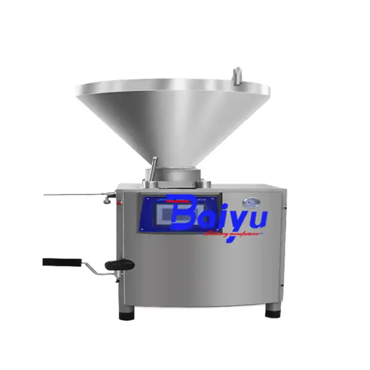 Baiyu Electric Vacuum filler russian Sausage Stuffer Linker Sausage Tying Machine Meat Quantitative Filling Machine