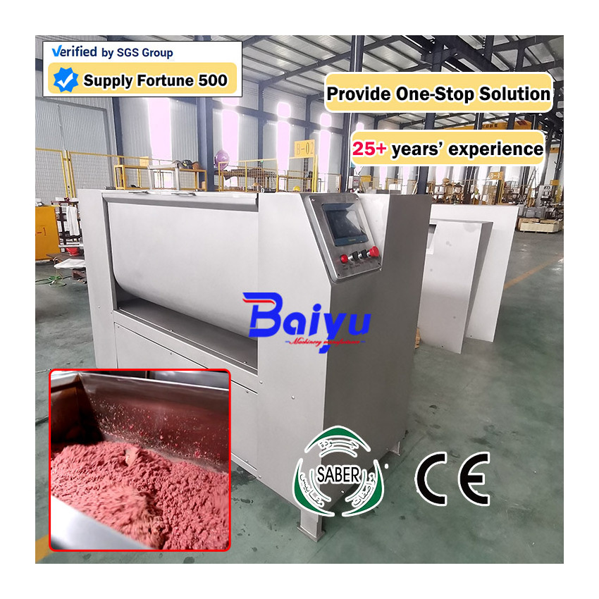 Baiyu Commercial Electric Meat Stuffing Mixing Blender Machine Hamburger Patty Industrial Minced Meat Mixer for Sausages