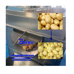 Baiyu Commercial 200kg Carrot Potato Peeling Cleaning and Washing Machine Taro Onion Ginger Cassava Sweet Potato Peeler for Sale