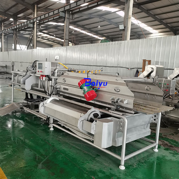 Baiyu Customizable Eddy Current Automatic High Pressure Fruit Vortex Washing Machine for Food Factory on Fruits Vegetables Corn