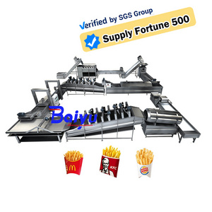 300kg 500kg 1000kg frozen potato chips making machine automatic frozen french fries production line french fry making machine