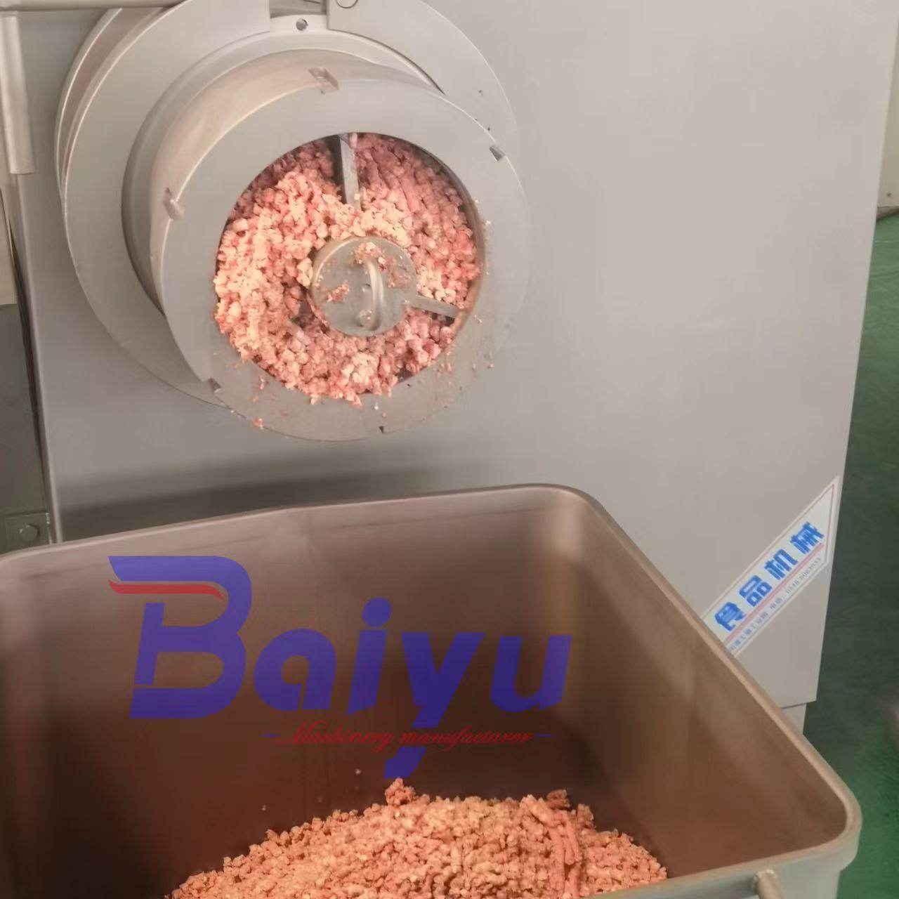 Baiyu Commercial Electric Meat Grinder for Manufacturing Plants Electric Meat Chopper and Sausage Stuffer Mincer Machine