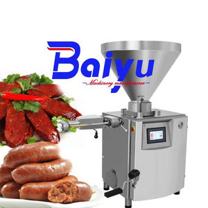 Baiyu New Automatic Industrial Electric Enema Machine for Chorizo and Chicken Sausage Production Filling and Embutidora Make