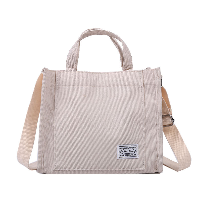 Hot sale Women Cotton Zipper Shoulder Bag Small Cotton Canvas Handbag Casual Tote Female Eco Crossbody Bags