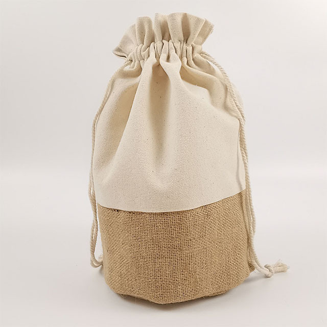 Eco Friendly Organic Round Bottom Natural Canvas Pouch Bags For Candle Custom Logo Printed Cotton Drawstring Candle Bags